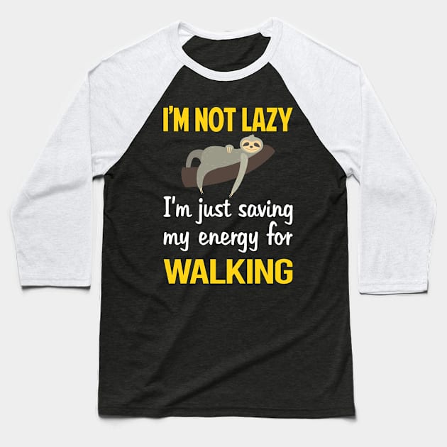 Funny Lazy Walking Baseball T-Shirt by Hanh Tay